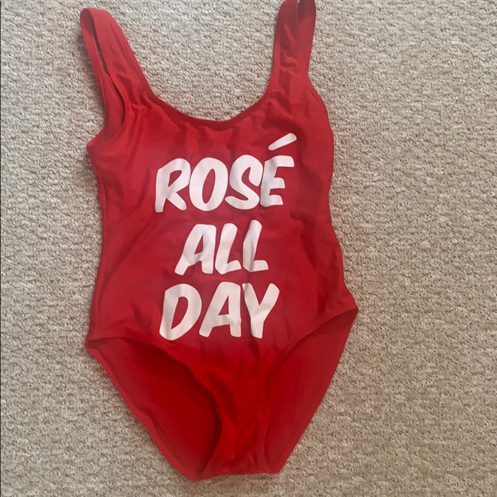 Red one piece bathingsuit